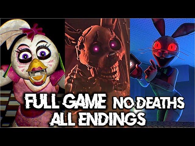 FNAF SECURITY BREACH FULL GAME - NO DEATHS - ALL 6 ENDINGS (Good, Bad, Worst, Secret, true)