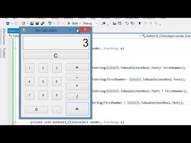 How To Make Basic Calculator - C# - Second Tutorial- HD