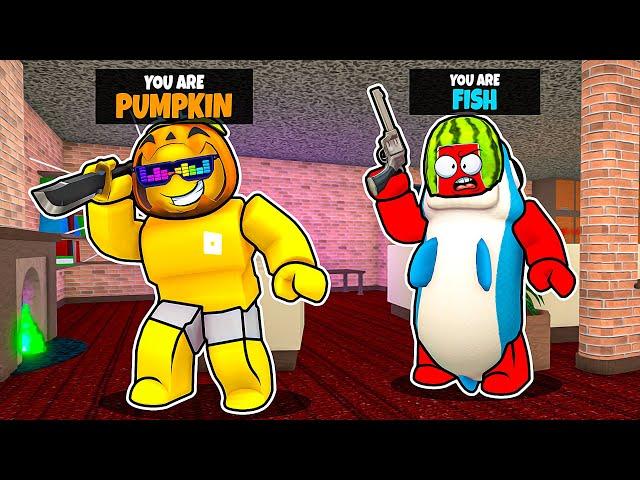 FISH vs PUMPKIN In Murder Mystery Funny Moments