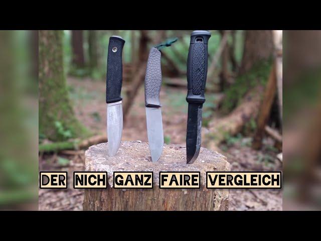 Outdoor Messertest: Fällkniven F1 vs Mora Garberg vs UG Tools Tiny Droppoint. Nicht ganz fairer Test