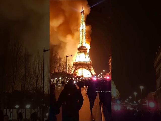 Fire at the Eiffel Tower  #2024