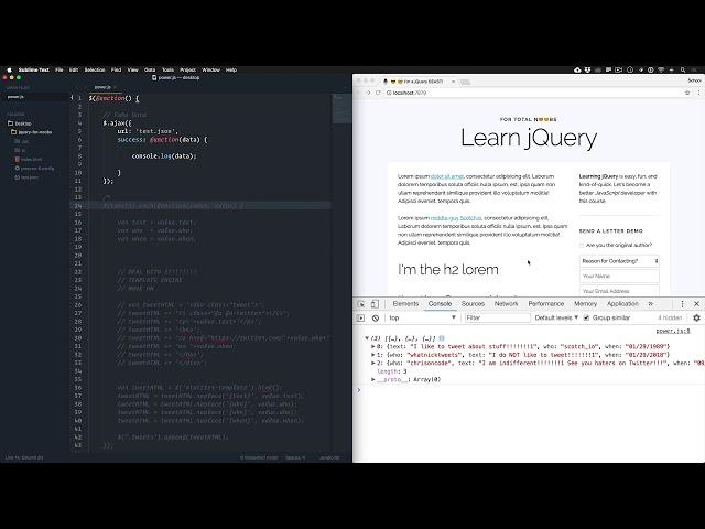 jQuery for Total Noobs Vol. 3: #8 AJAX Form Submission