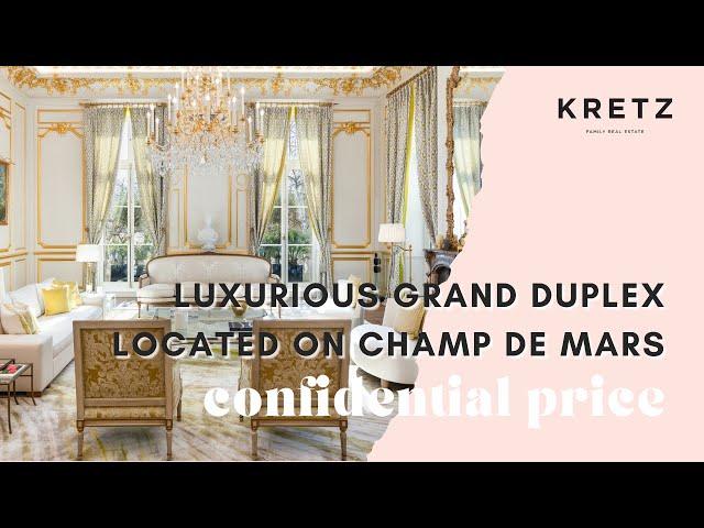 Luxurious Grand Duplex Apartment located on Champ de Mars, directly facing the Eiffel Tower!