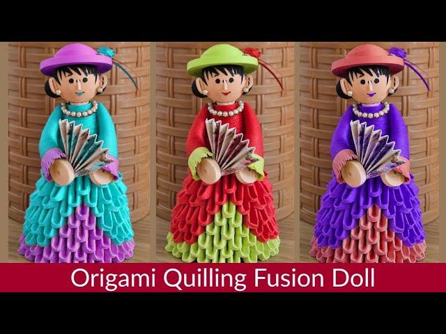 3D Origami Quillling Fusion Doll/ DIY Paper Doll/ Handmade Showpiece