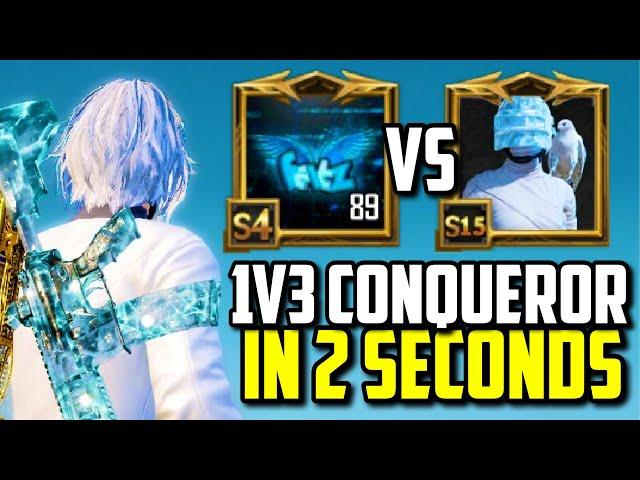 FEITZ 1V3 CONQUEROR SQUAD IN 2 SECONDS!! | PUBG Mobile