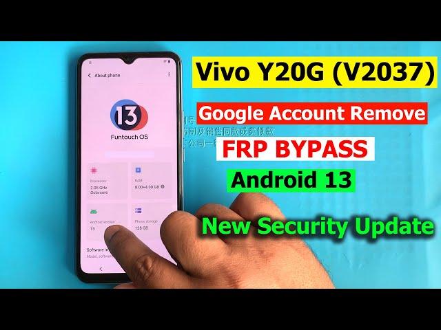 VIVO Y20G (V2037) FRP Bypass Android 13 New Security Update || Google Account Bypass 100% Free 2023