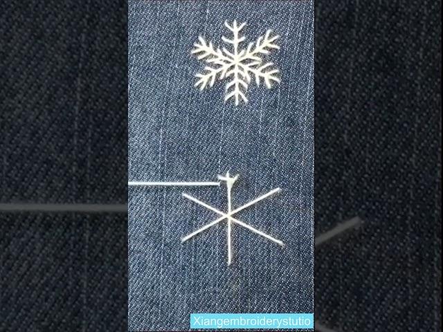 How to embroider simple snowflakes sewing needle work tutorial #embroidery #handmade #christmas