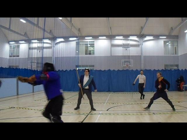 Glasgow HEMA Open 2018: Longsword Quarter Finals - Cameron East vs Mark Wilkie
