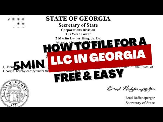 How To File For A LLC in Georgia