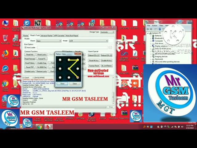 Oppo A37F Read Pattern Lock Done With UMT QcFire Tool Unlock Phone Without Data Loss By MrGsmTasleem