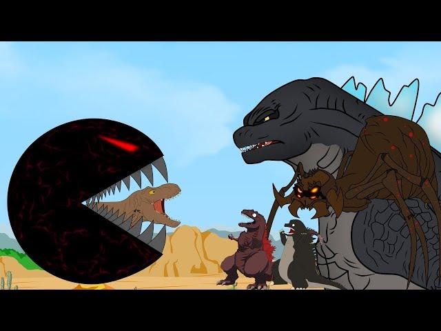 PAC MAN Attack | Godzilla Animation