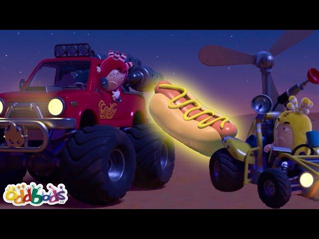 Race for the Hotdog | Oddbods | Moonbug No Dialogue Comedy Cartoons for Kids