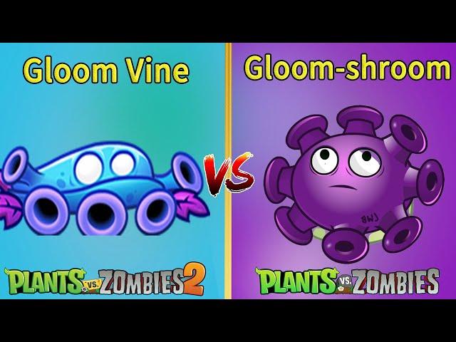 PvZ 2 New Plant Gloom Vine VS Gloom-shroom (PvZ 1 vs PvZ 2) plants Who Can Win？