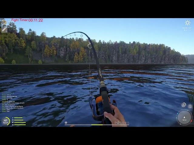 Russian Fishing 4 Blue Tag East Siberian Sturgeon Full Fight