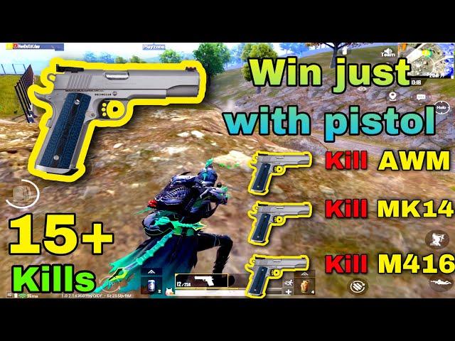 Pistol Challenge - Use Pistol Only Kill Awm, Mk14 and M416 Users | Pubg Mobile