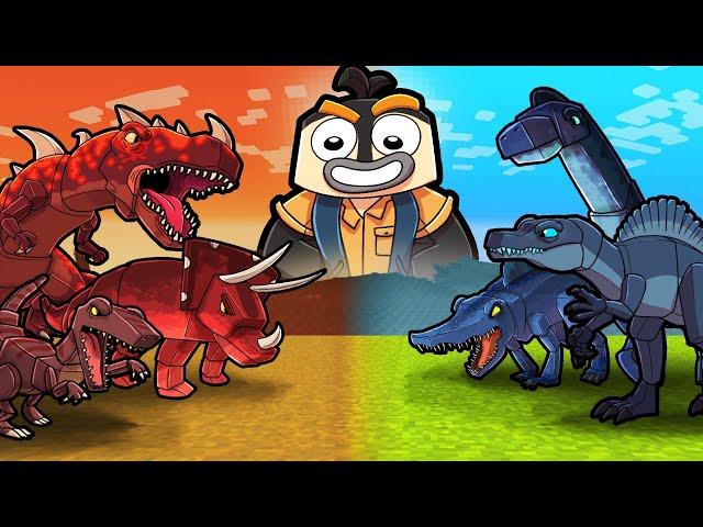 DINOSAUR MAP WARS ISLAND! (Minecraft)