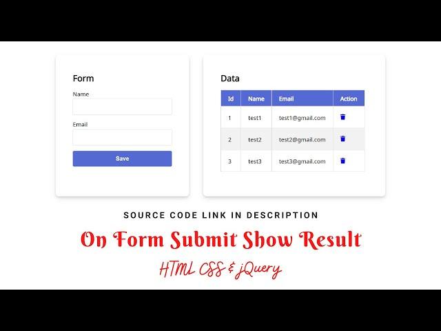 Submit Form Show Results On Same Page Using HTML CSS & jQuery | Keyframe Effects