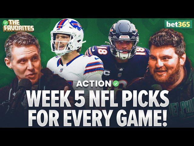 NFL Week 5 Betting Predictions & BETS for EVERY NFL Game! NFL Expert Picks | The Favorites Podcast