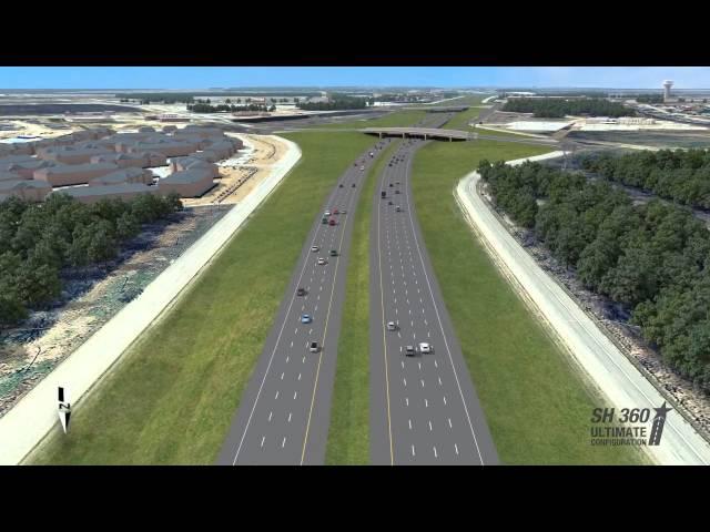 Visualization of proposed SH 360 toll road