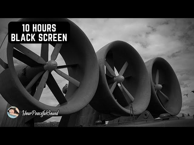 10 Hours of LARGE VENTILATOR FAN RUMBLE Sound | White Noise Black Screen | Calm, Relax, Sooth a Baby