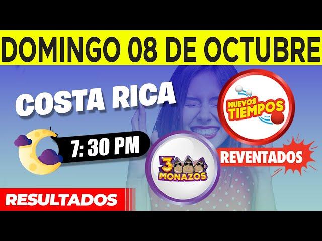 Sorteo 7:30PM Nuevos Tiempos y 3 Monazos Medio día del domingo 8 de octubre del 2023