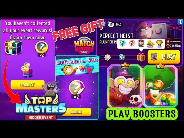 Free Gift Match Masters/Rewards TOP Masters/ Plunder Pirates Perfect Heist Solo Challenge/ 855 Score