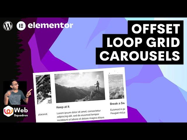 Offset Loop Carousel - Loop Grid Posts and Products - Elementor Wordpress Tutorial