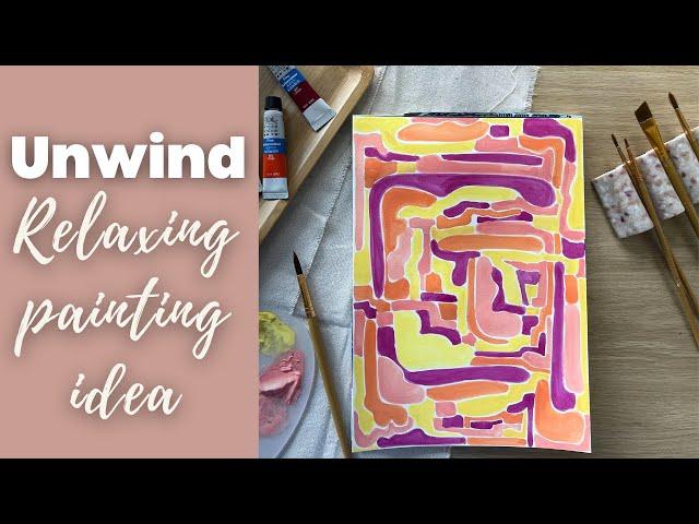 Easy Painting Idea to calm stress and anxiety