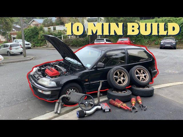 TRANSFORMING A B16 SWAPPED EF CIVIC IN 10 MINS - On a Budget!