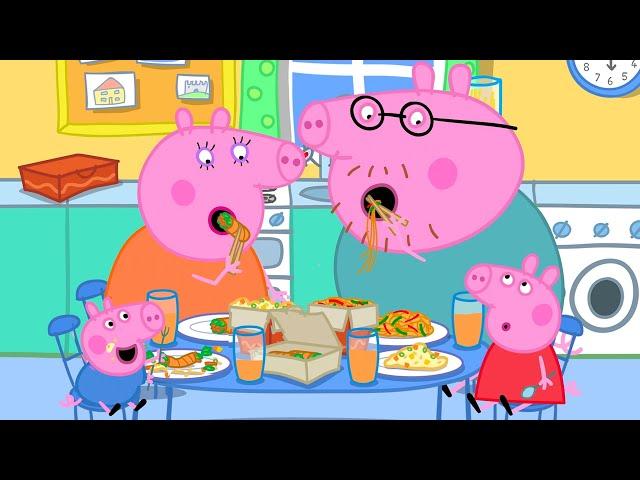 Best of Peppa  Ordering A Yummy Takeaway!  | Peppa Pig Tales Full Episodes