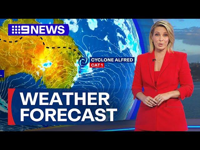 Australia Weather Update: Tropical Cyclone Alfred to make landfall | 9 News Australia