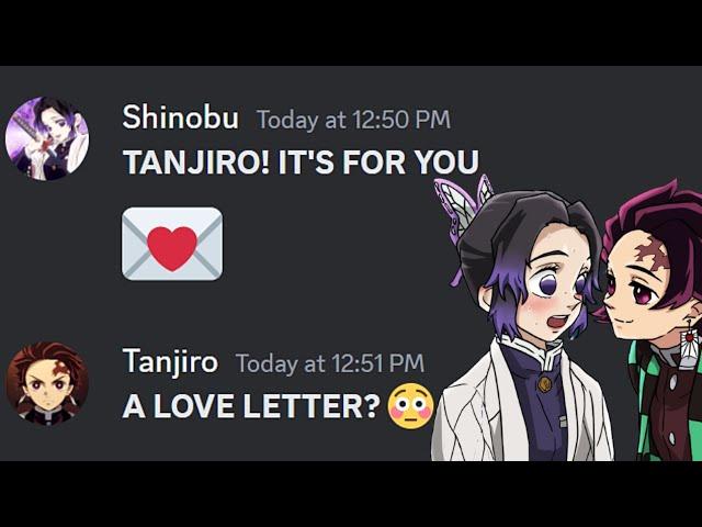 If tanjiro get a love letter from shinobu....