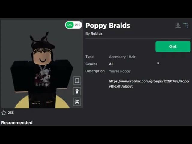 FREE ACCESSORIES! HOW TO GET Poppy Braids & Poppy Flux Shirt! ROBLOX POPPY FLUX EVENT