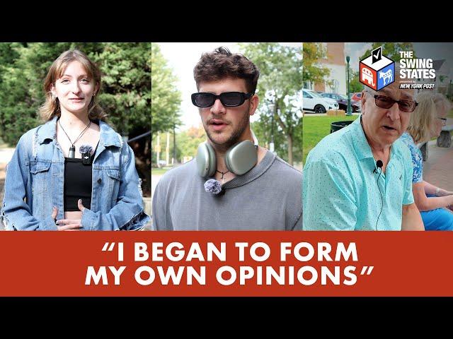 Swing state voters share how their opinion on issues have evolved: Come from a Christian upbringing