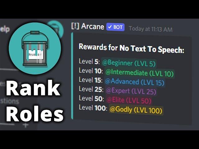 Free Discord Level / Rank Roles (Arcane Bot Setup) #LogicalDiscord