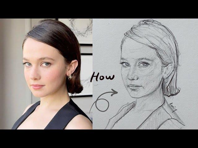 Unlock Your Portrait Drawing Skills: Loomis Method Tutorial Drawing girl