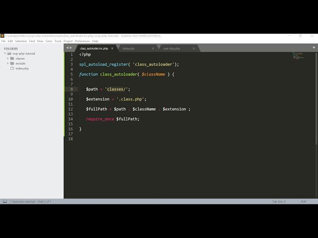 Part 2   How to load classes automatically in OOP PHP PDO