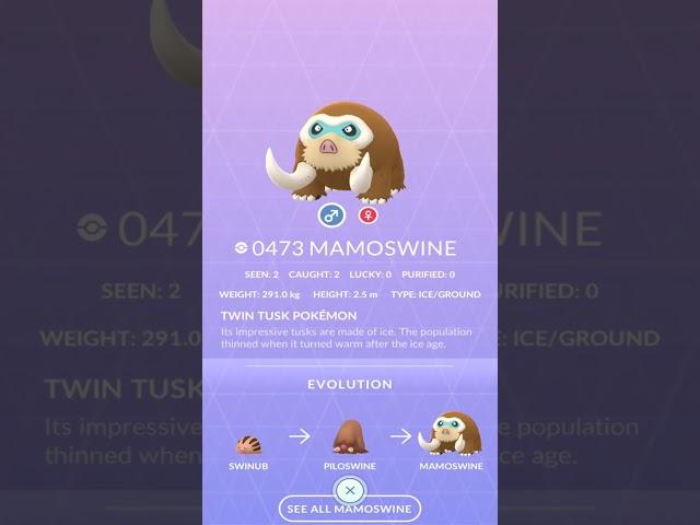 Pokedex: Pokemon GO-Mamoswine