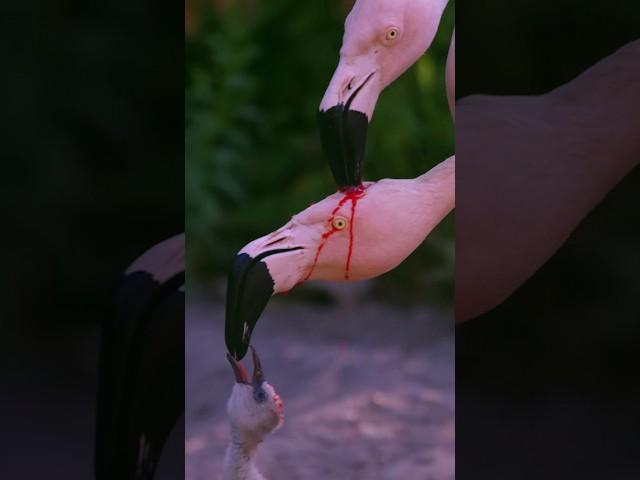 flamingos feeding blood? #shorts #shortvideo #shortsfeed