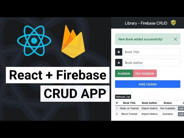 Complete React Firebase CRUD Project | Firebase and Firestore With ReactJs Tutorial for Beginners