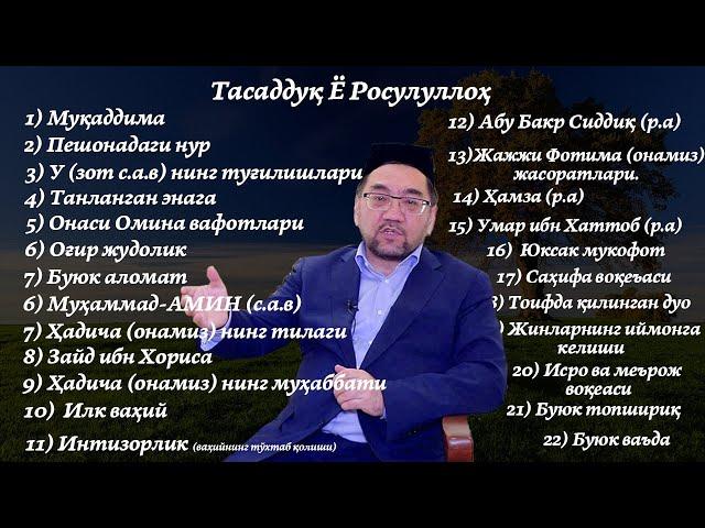 ТАСАДДУҚ Ё РОСУЛАЛЛОҲ  | Нуриддин ҳожи домла (22 маруза жамланган)