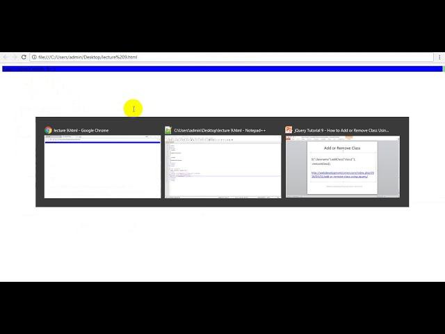jQuery Tutorial 9 -  How to Add or Remove Class Using jQuery