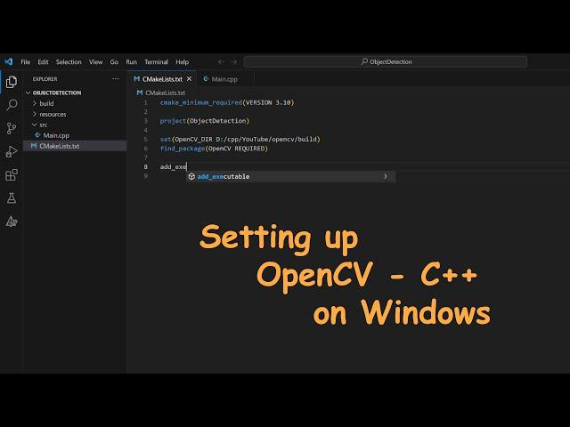 How to set up OpenCV - C++ library on Windows | VSCode