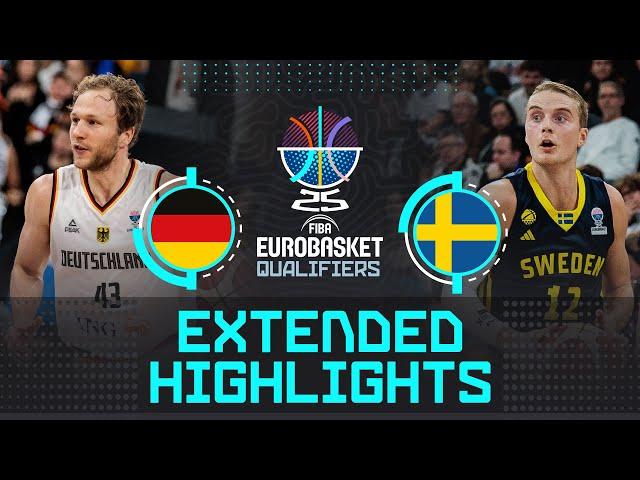 Germany  vs Sweden  | Extended Highlights | FIBA EuroBasket 2025 Qualifiers