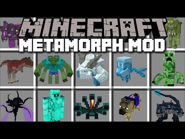 Minecraft METAMORPH IN TO BOSSES MOD / DANGEROUS MORPHING AND SHAPE SHIFTING !! Minecraft Mods