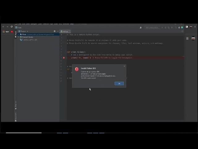 Pycharm Python SDK error FIX !!!