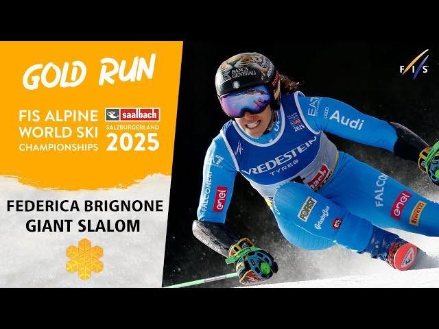 Federica Brignone delivers GS masterclass on her way to gold | Saalbach 2025