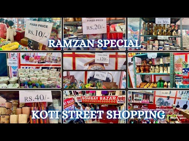 Koti Street Shopping Items Starts From Rs.10,20,30,40,50 10,000+ Items Crockery Steel &kitech item