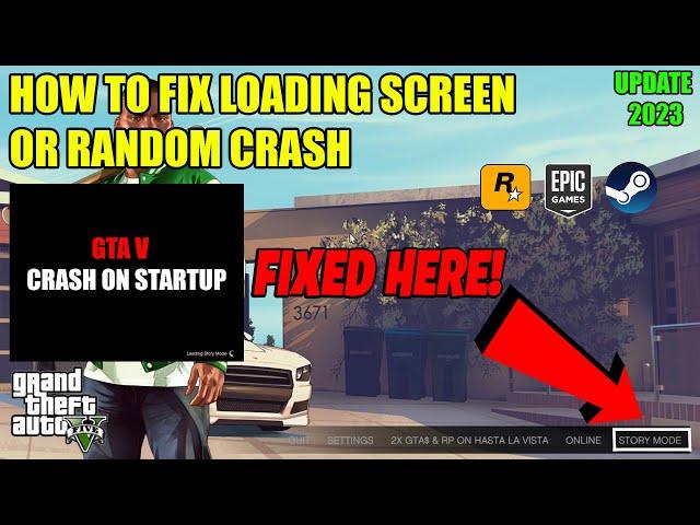 How To Fix GTA 5 Crash On Loading Screen In 2023 | GTA 5 Story Mode Crash Fix