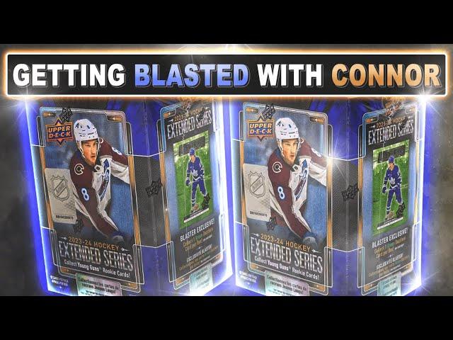 GETTING BLASTED WITH CONNOR!! - 23/24 Upper Deck Extended Series Blasters - Hockey Card Break